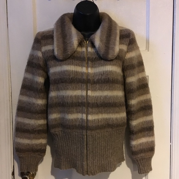 Ice Wool Jackets & Blazers - Vintage Ice Wool Sweater Bomber
